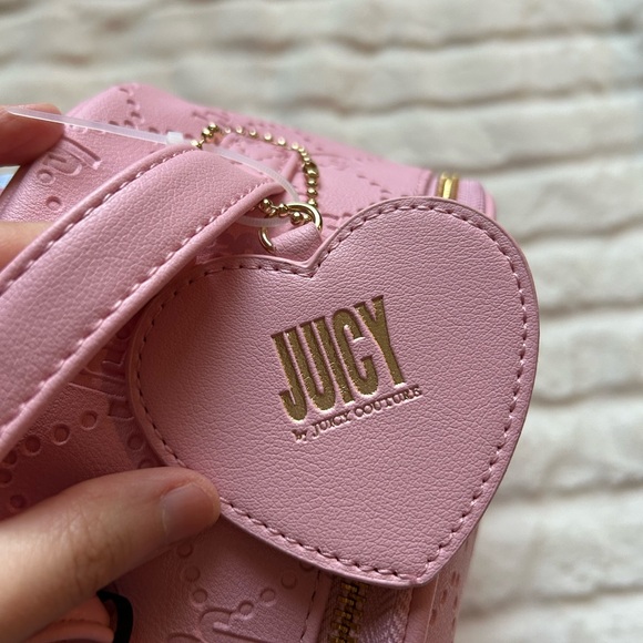 💜SOLD💜NWT Juicy By Juicy Couture Check Me Backpack Flamingo - Picture 8 of 13